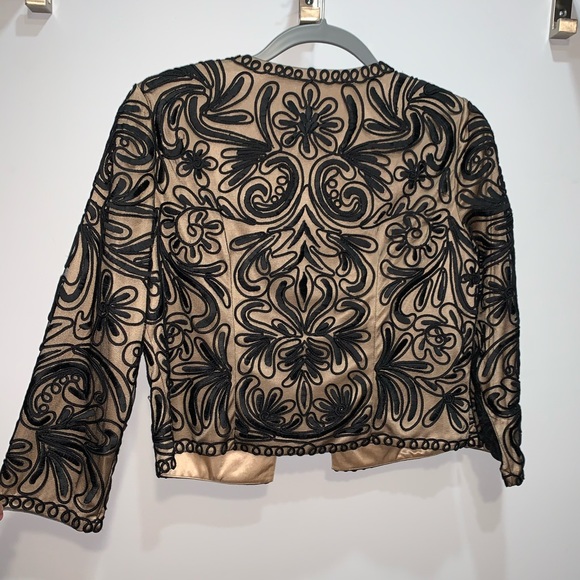 Sue Wong Cap Sleeve Scoop Neck Lace Dress & Jacket - Picture 5 of 8